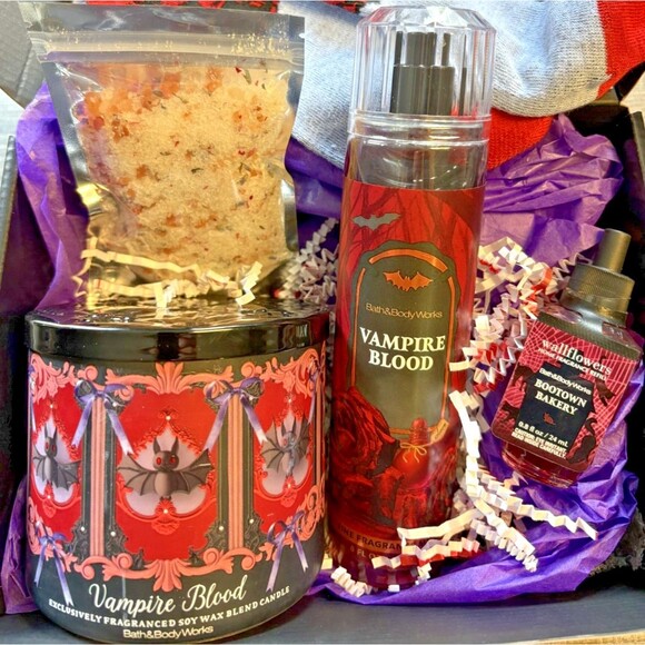 Bath & Body Works Vampire Blood Gift Box-Candle, Mist, Wallflower Bulb-Self Care - Picture 6 of 9